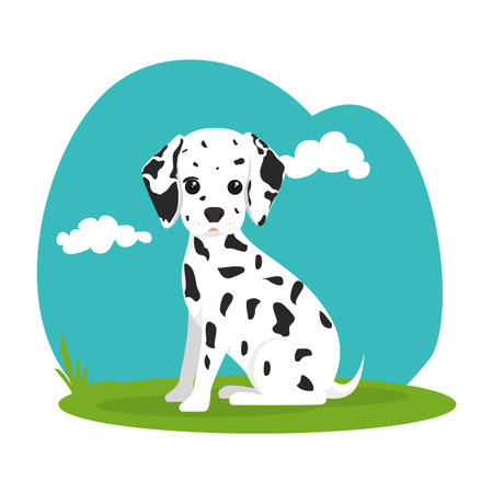 cute dog isolated icon vector illustration designのイラスト素材