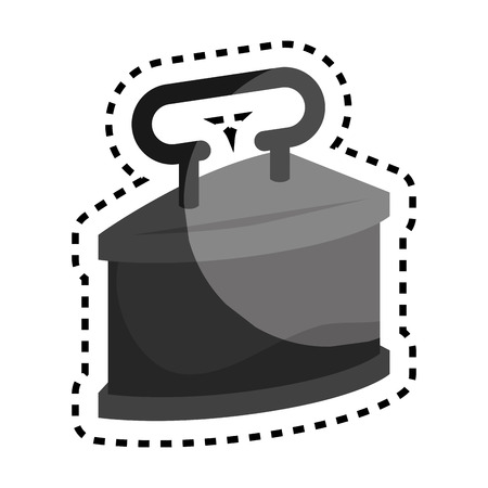 iron clothes retro isolated icon vector illustration designのイラスト素材
