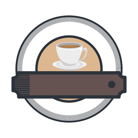 coffee restaurant emblem icon vector illustration designのイラスト素材