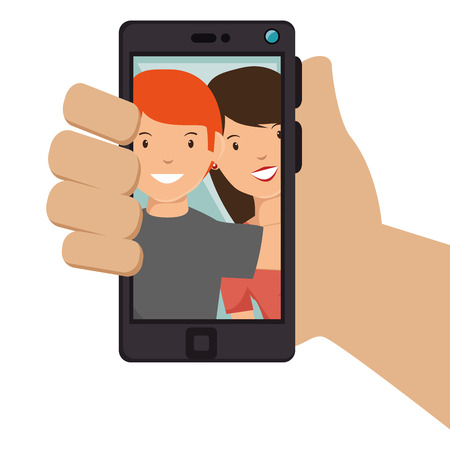 selfie photography technology icon vector illustration designのイラスト素材