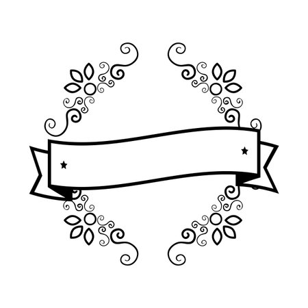 elegant frame decorative icon vector illustration designのイラスト素材