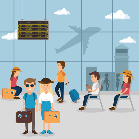 people tourists avatars characters vector illustration designのイラスト素材