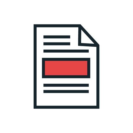 paper document file isolated icon vector illustration designのイラスト素材