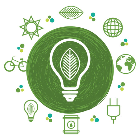 set eco friendly icons illustration designのイラスト素材