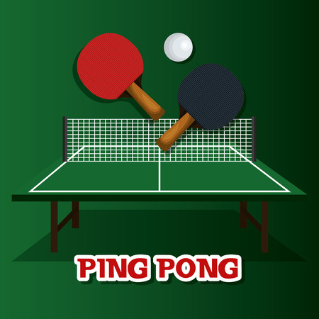 table tennis  sport emblem icon illustration designのイラスト素材