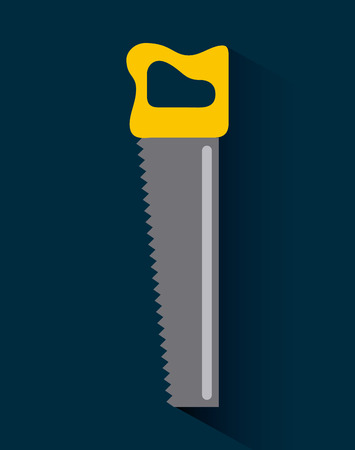 saw icon over blue background. colorful desing. repair tools concept. vector illustrationのイラスト素材
