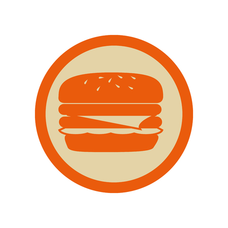 hamburger fast food icon vector illustration designのイラスト素材