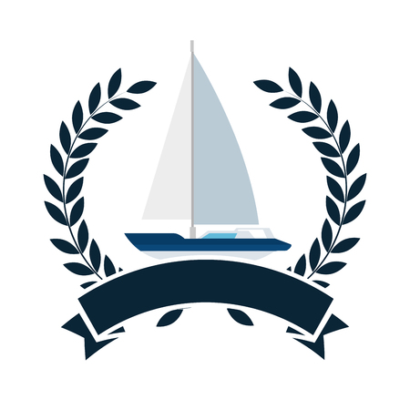 cruice boat travel isolated icon vector illustration designのイラスト素材