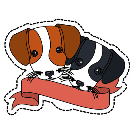 cute dogs isolated icon vector illustration designのイラスト素材