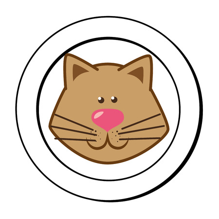 cute cat mascot isolated icon vector illustration designのイラスト素材