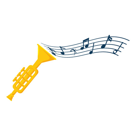 trumpet instrument isolated icon vector illustration designのイラスト素材