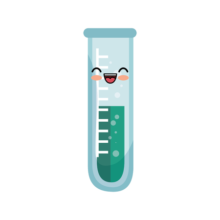 tube test glass character isolated icon vector illustration designのイラスト素材