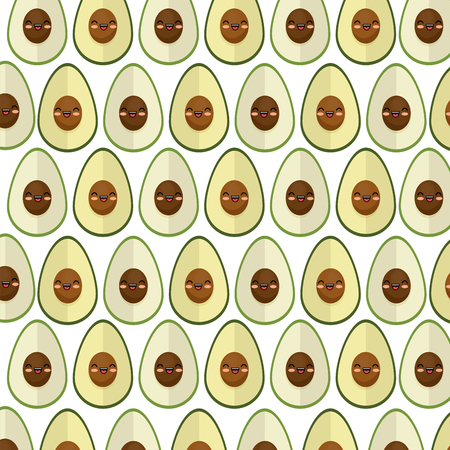 sweet fruit character kawaii style vector illustration designのイラスト素材