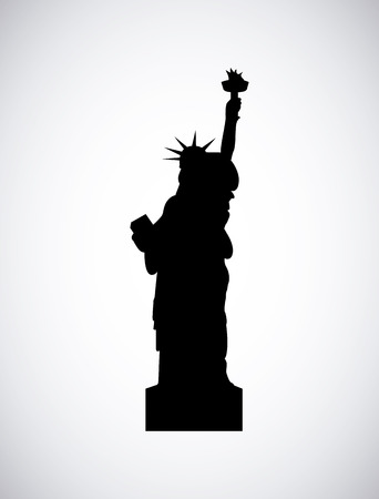 liberty statue icon over white background. travle and tourism design. vector illustrationのイラスト素材