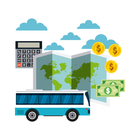 travel and tourism design over white background, vector illustrationのイラスト素材