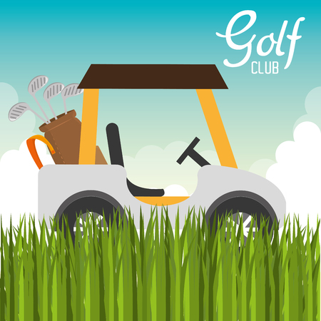 golf club cart icon vector illustration designのイラスト素材