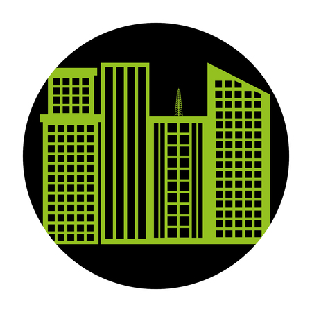 green city ecology buildings vector illustration designのイラスト素材