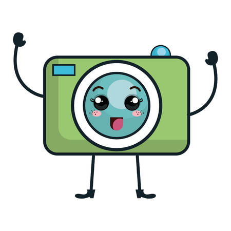 photographic camera character vector illustration designのイラスト素材