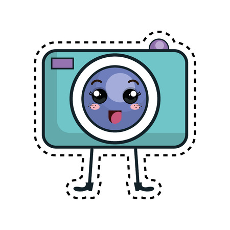 photographic camera character vector illustration designのイラスト素材
