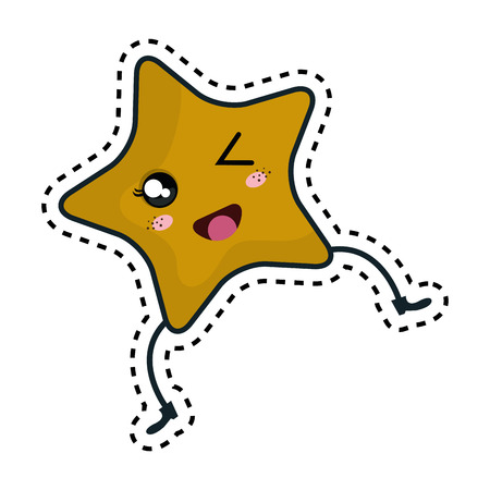 cute star character vector illustration designのイラスト素材