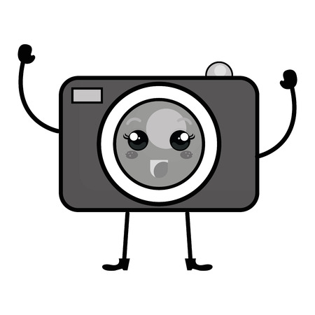 photographic camera kawaii character vector illustration designのイラスト素材