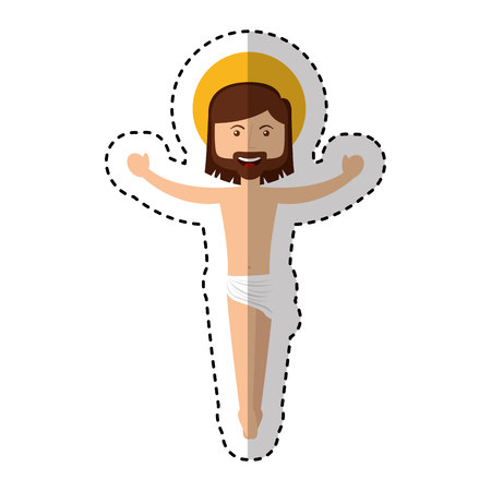 jesuschrist avatar character icon vector illustration designのイラスト素材