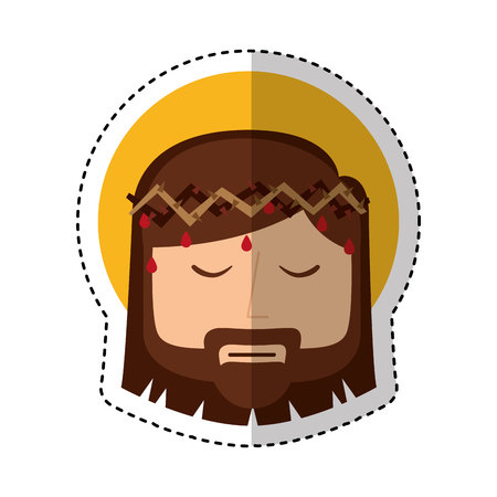 jesus christ avatar character icon vector illustration designのイラスト素材