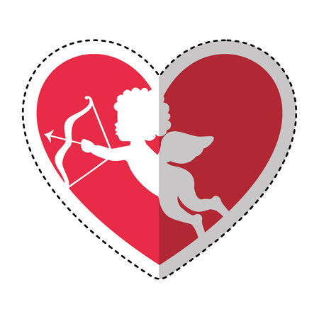 cupid angel character icon vector illustration designのイラスト素材