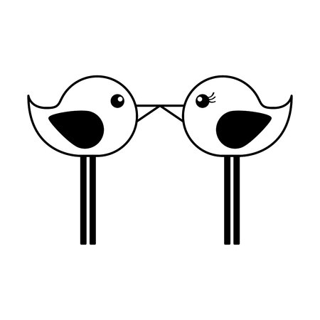 cute bird isolated icon vector illustration designのイラスト素材