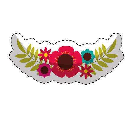 flower decorative isolated icon vector illustration designのイラスト素材