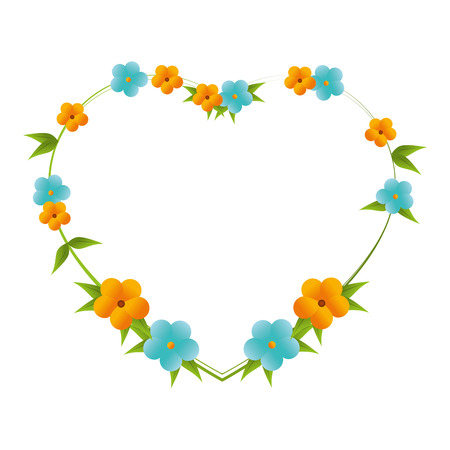 floral cute frame decorative vector illustration designのイラスト素材