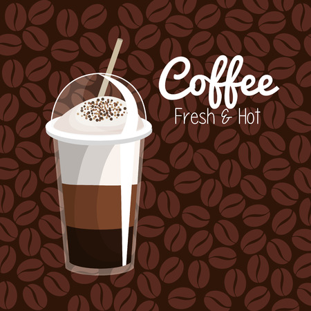 delicious coffee always fresh poster vector illustration designのイラスト素材