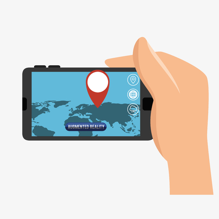 Augmented reality technology icon vector illustration designのイラスト素材