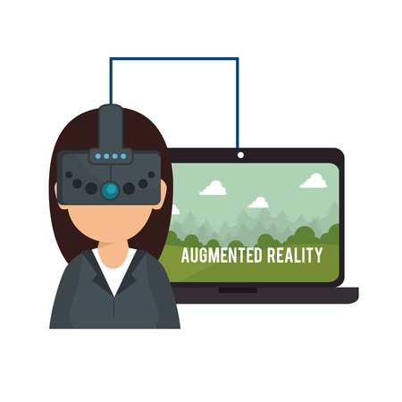 Augmented reality technology icon vector illustration designのイラスト素材