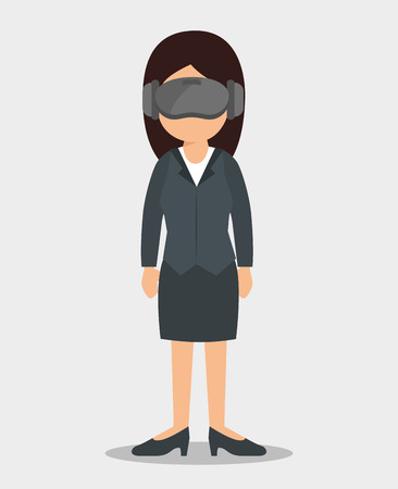 Augmented reality technology icon vector illustration designのイラスト素材