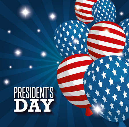 happy presidents day poster vector illustration designのイラスト素材