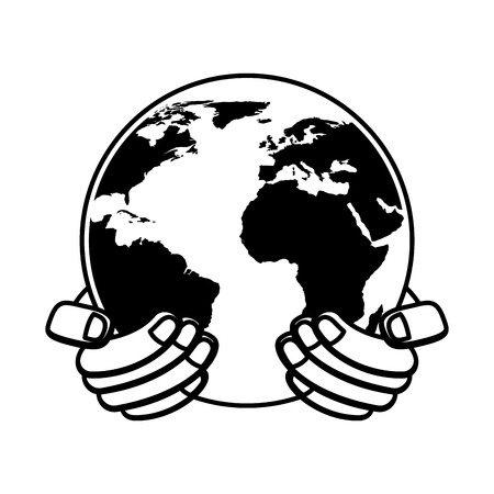 save the planet isolated icon vector illustration designのイラスト素材