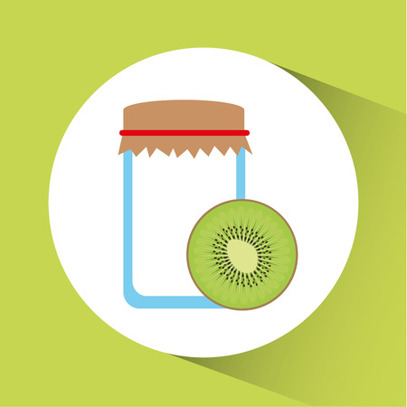 Preserved fresh fruit icon vector illustration designのイラスト素材