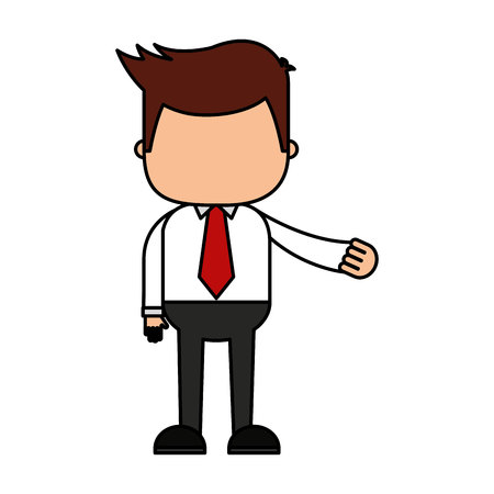 businessman funny character icon vector illustration designのイラスト素材