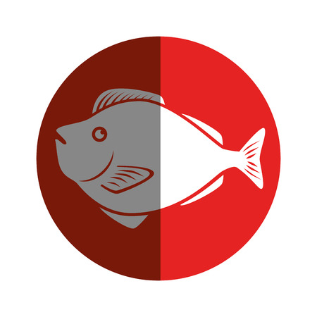 sea fish emblem icon vector illustration designのイラスト素材