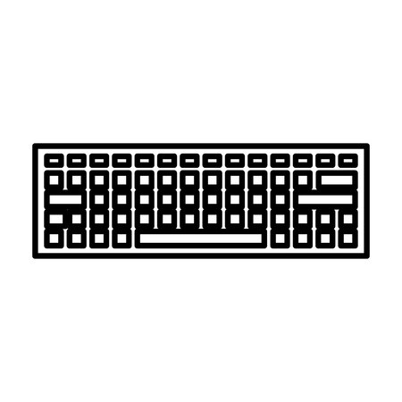 computer keyboard isolated icon vector illustration designのイラスト素材