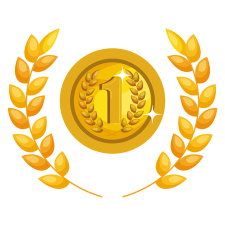 first place winner award vector illustration designのイラスト素材
