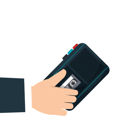 live news radio recorder vector illustration designのイラスト素材