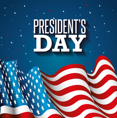 happy presidents day poster vector illustration designのイラスト素材