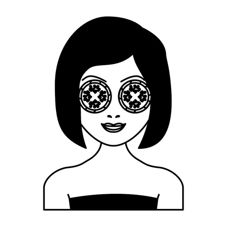 Face of woman in spa vector illustration designのイラスト素材