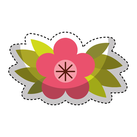 cute flower emblem icon vector illustration designのイラスト素材