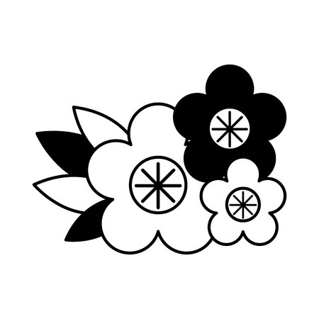 cute flower emblem icon vector illustration designのイラスト素材
