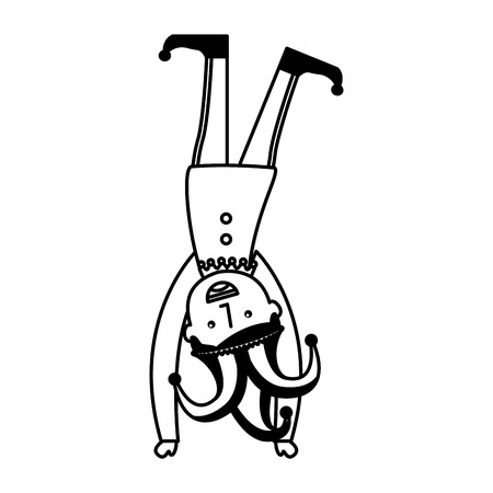 funny harlequin avatar character vector illustration designのイラスト素材