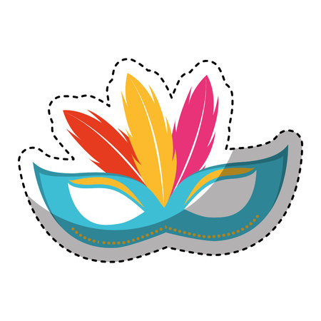 carnival mask isolated icon vector illustration designのイラスト素材