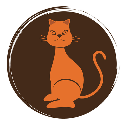 cute cat mascot icon vector illustration designのイラスト素材